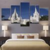 Church Jesus Christ - Nature 5 Panel Canvas Art Wall Decor