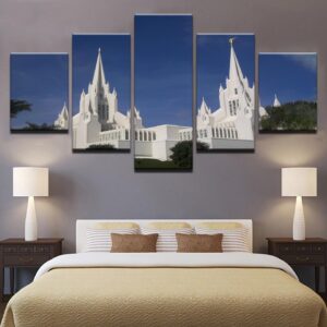 Church Jesus Christ - Nature 5 Panel Canvas Art Wall Decor