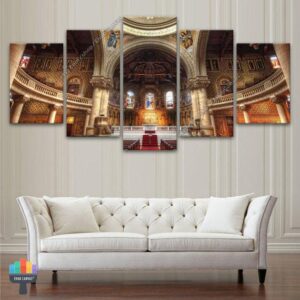 Church Jesus Christian Architecture - Religion 5 Panel Canvas Art Wall Decor