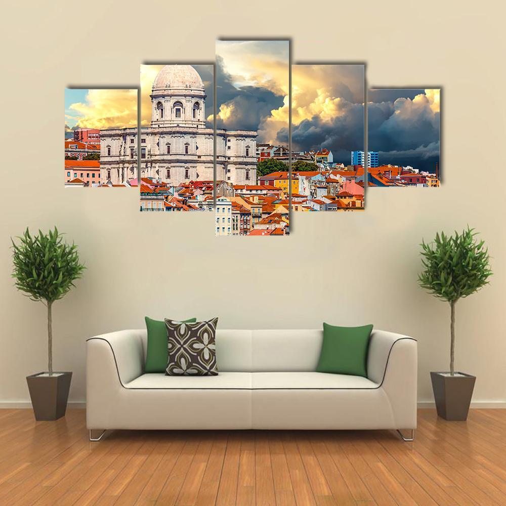 Church Of Santa Engracia In Lisbon - Nature 5 Panel Canvas Art Wall Decor Church Of Santa Engracia In Lisbon - Nature 5 Panel Canvas Art Wall Decor