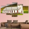 Church On Sandoy In Denmark - Nature 5 Panel Canvas Art Wall Decor