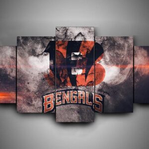 Cincinnati Bengals 1 - Team - Sport 5 Panel Canvas Art Wall Decor