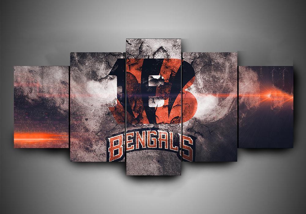 Cincinnati Bengals 1 - Team - Sport 5 Panel Canvas Art Wall Decor Cincinnati Bengals 1 - Team - Sport 5 Panel Canvas Art Wall Decor