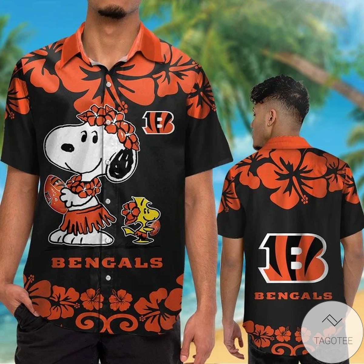 Cincinnati Bengals & Snoopy Hawaiian Shirt Cincinnati Bengals & Snoopy Hawaiian Shirt