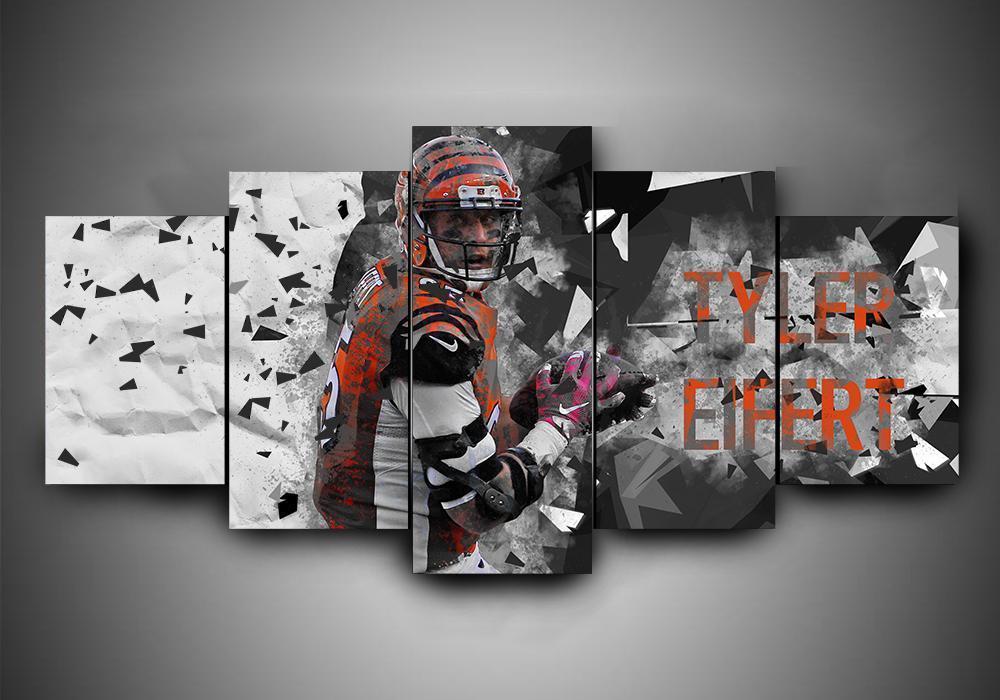 Cincinnati Bengals- Tyler Eifert - Sport 5 Panel Canvas Art Wall Decor Cincinnati Bengals- Tyler Eifert - Sport 5 Panel Canvas Art Wall Decor