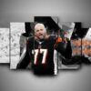 Cincinnati Bengals - Andrew Whitworth - Sport 5 Panel Canvas Art Wall Decor