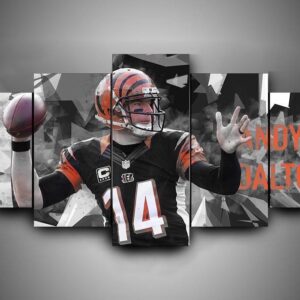 Cincinnati Bengals - Andy Dalton - Sport 5 Panel Canvas Art Wall Decor