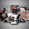 Cincinnati Bengals - Carlos Dunlap - Sport 5 Panel Canvas Art Wall Decor