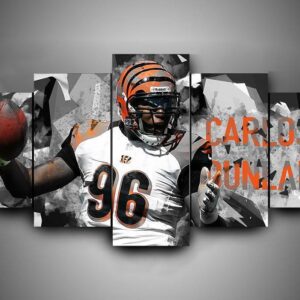 Cincinnati Bengals - Carlos Dunlap - Sport 5 Panel Canvas Art Wall Decor