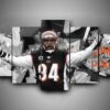 Cincinnati Bengals - Domata Peko - Sport 5 Panel Canvas Art Wall Decor