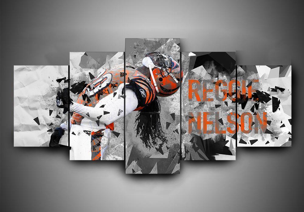 Cincinnati Bengals - Reggie Nelson - Sport 5 Panel Canvas Art Wall Decor Cincinnati Bengals - Reggie Nelson - Sport 5 Panel Canvas Art Wall Decor