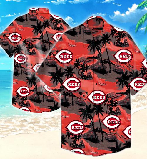 Cincinnati Reds Hawaiian Shirt Summer Button Up Cincinnati Reds Hawaiian Shirt Summer Button Up