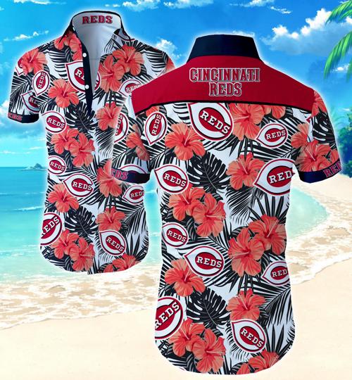 Cincinnati Reds Hawaiian Shirt Summer Button Up Cincinnati Reds Hawaiian Shirt Summer Button Up