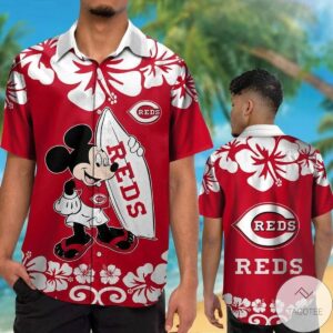 Cincinnati Reds Mickey Mouse Hawaiian Shirt