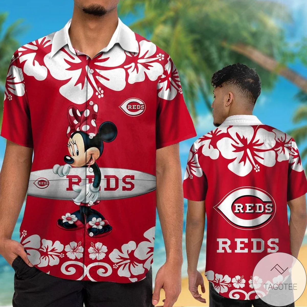 Cincinnati Reds Minnie Mouse Hawaiian Shirt Cincinnati Reds Minnie Mouse Hawaiian Shirt