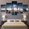 City Building 10 - Nature 5 Panel Canvas Art Wall Decor