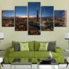 City Building 3 - Nature 5 Panel Canvas Art Wall Decor