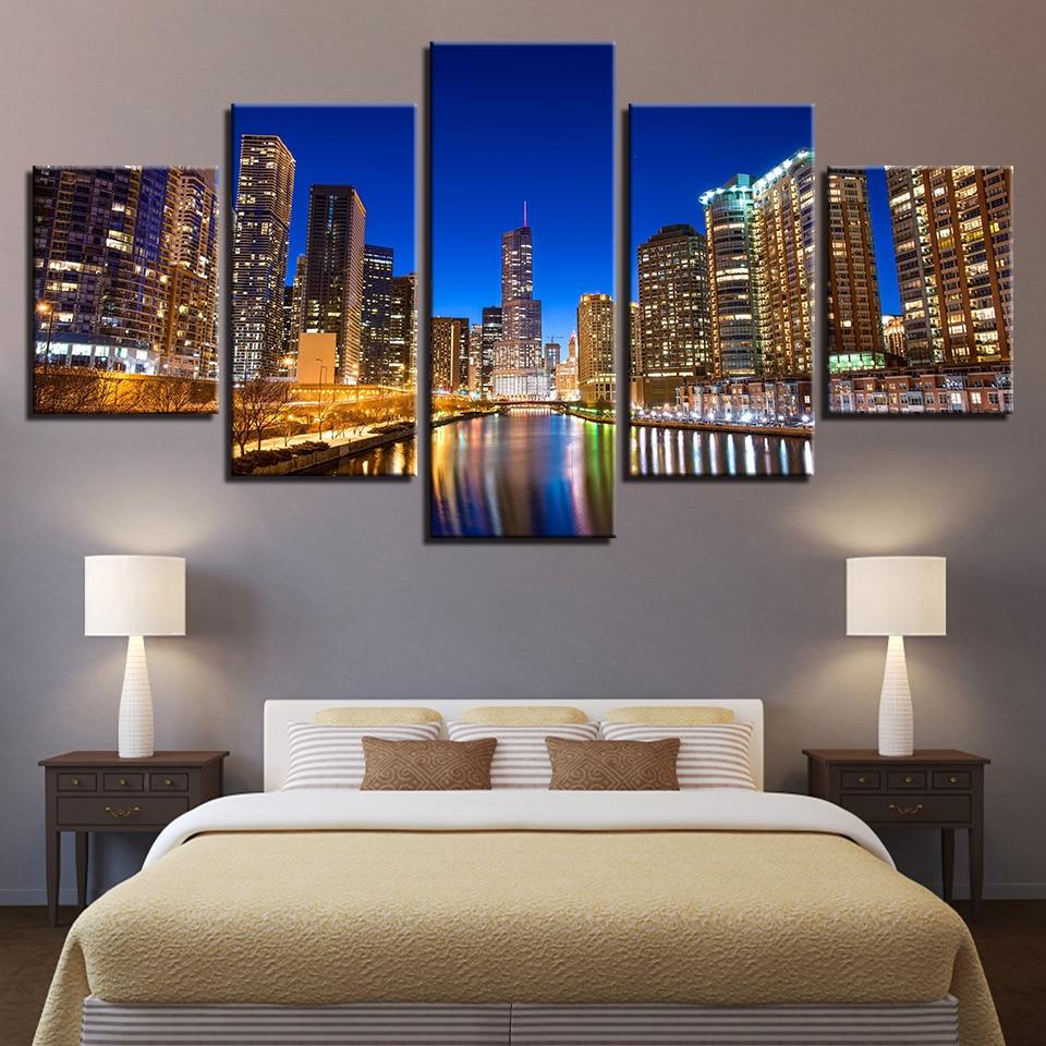 City Building 33 - Nature 5 Panel Canvas Art Wall Decor City Building 33 - Nature 5 Panel Canvas Art Wall Decor