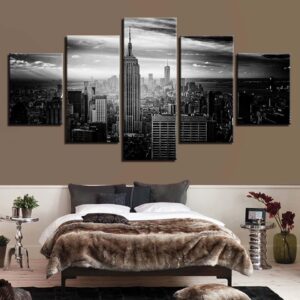 City Building 34 - Nature 5 Panel Canvas Art Wall Decor