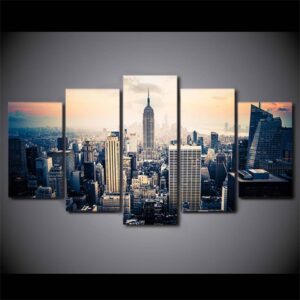 City Building 41 - Nature 5 Panel Canvas Art Wall Decor