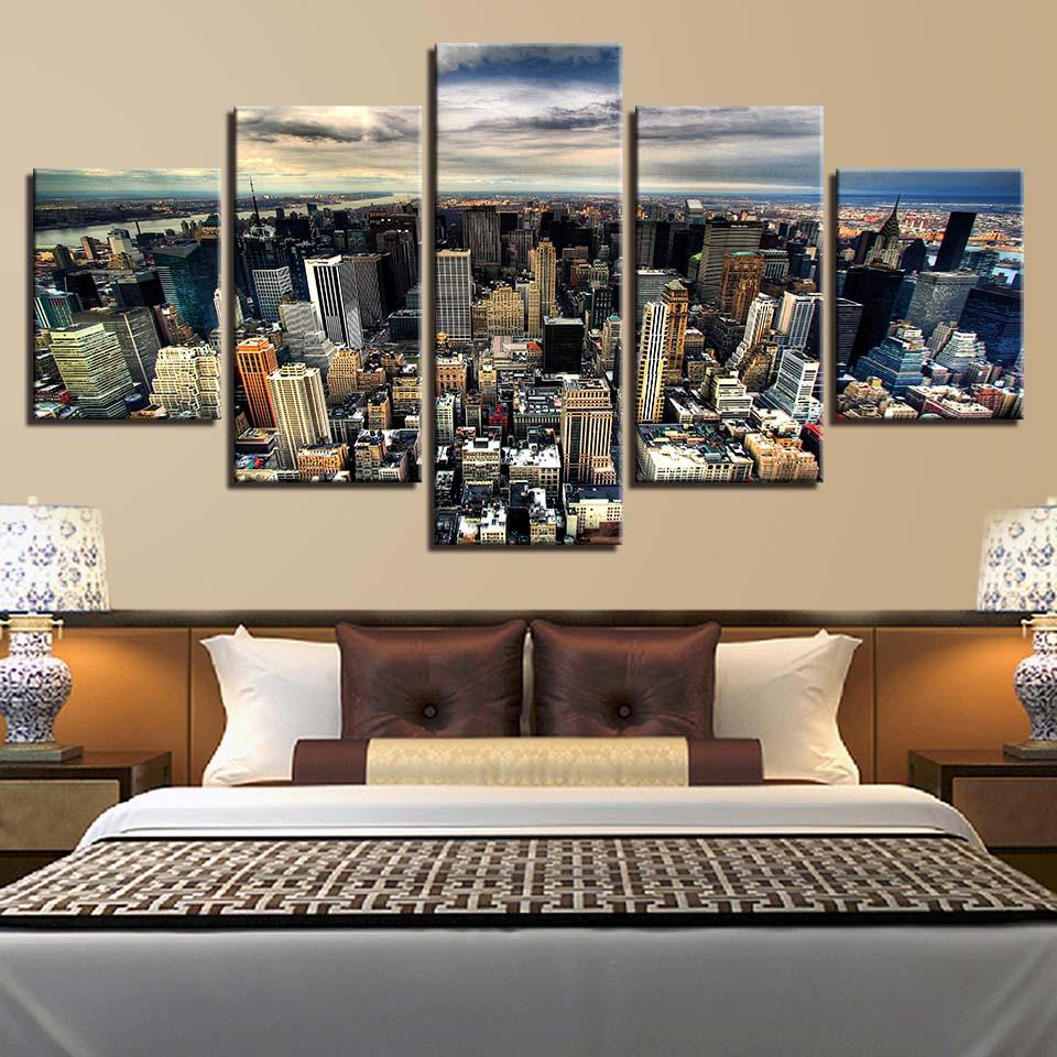 City Building 8 - Nature 5 Panel Canvas Art Wall Decor City Building 8 - Nature 5 Panel Canvas Art Wall Decor