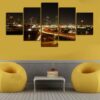 City In Shine - Nature 5 Panel Canvas Art Wall Decor