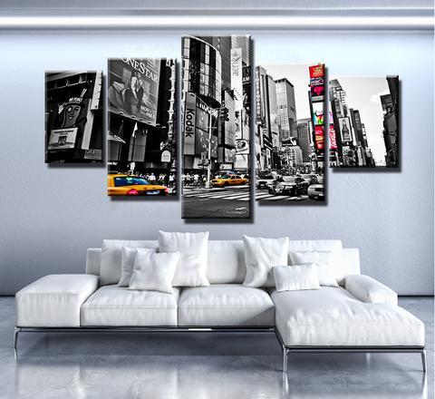 City Never Sleeps - Nature 5 Panel Canvas Art Wall Decor City Never Sleeps - Nature 5 Panel Canvas Art Wall Decor