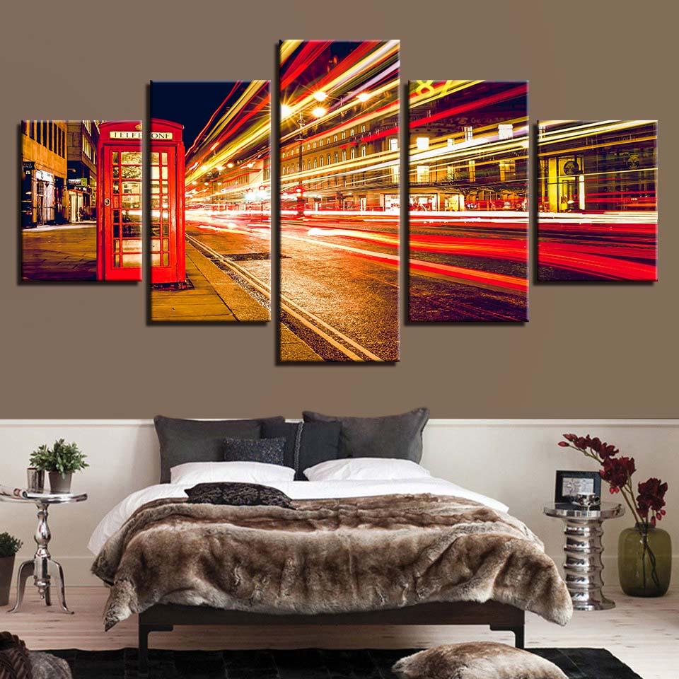 City Night 12 - Nature 5 Panel Canvas Art Wall Decor City Night 12 - Nature 5 Panel Canvas Art Wall Decor
