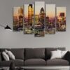 City Of London 01 - Nature 5 Panel Canvas Art Wall Decor