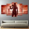 City Warrior - Gaming 5 Panel Canvas Art Wall Decor