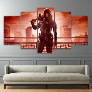 City Warrior - Gaming 5 Panel Canvas Art Wall Decor
