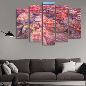 City Xinjiang China Panoramic View - Nature 5 Panel Canvas Art Wall Decor