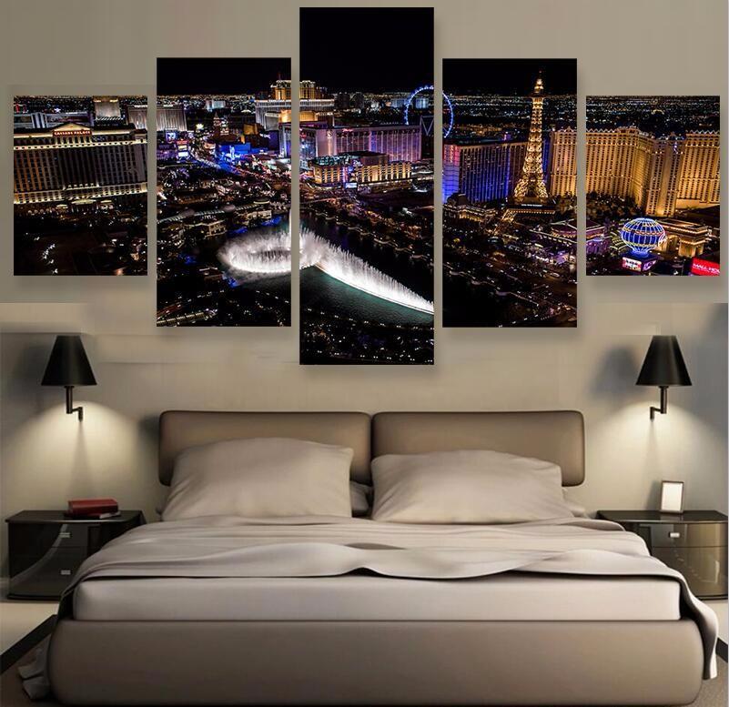 City - Nature 5 Panel Canvas Art Wall Decor City - Nature 5 Panel Canvas Art Wall Decor