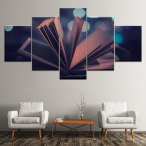 Classic Book - Abstrract 5 Panel Canvas Art Wall Decor
