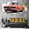 Classic Dodge Charger General Lee - Automative 5 Panel Canvas Art Wall Decor