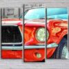 Classic Ford Mustang 5 - Automative 5 Panel Canvas Art Wall Decor