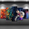 Classic Japan Anime Hauru No Ugoku Shiro - Anime 5 Panel Canvas Art Wall Decor