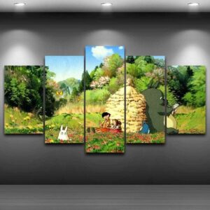 Classic Japan Anime My Neighbor Totoro - Anime 5 Panel Canvas Art Wall Decor
