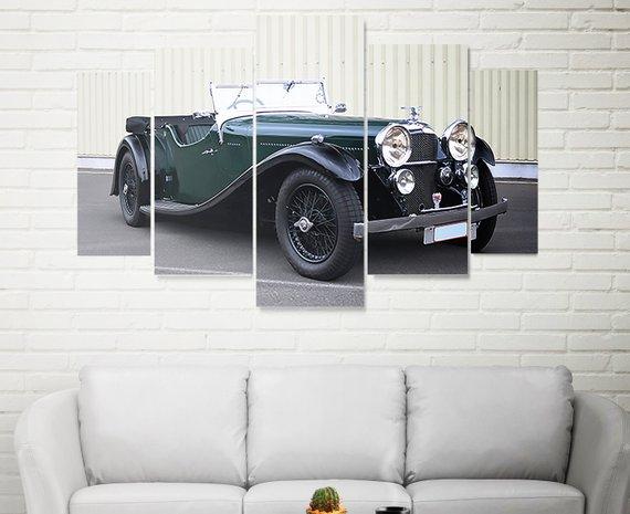 Classic Mercedes - Automative 5 Panel Canvas Art Wall Decor Classic Mercedes - Automative 5 Panel Canvas Art Wall Decor