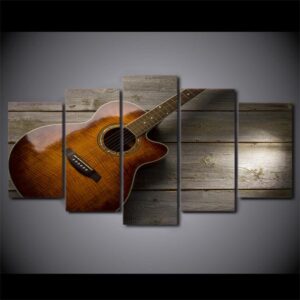 Classical Guitar Music - Music 5 Panel Canvas Art Wall Decor