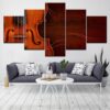 Classical Violin 02 - Music 5 Panel Canvas Art Wall Decor