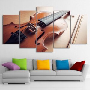 Classical Violin 1 - Music 5 Panel Canvas Art Wall Decor