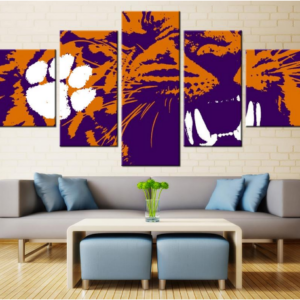 Clemson Tigers 1 Sport - 5 Panel Canvas Art Wall Decor