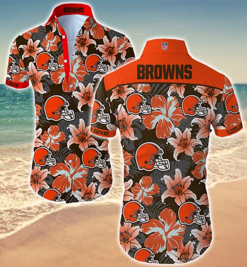 Cleveland Browns Hawaiian Shirt Summer Button Up Cleveland Browns Hawaiian Shirt Summer Button Up