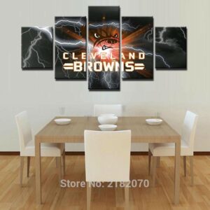 Cleveland Browns Team American Football - Sport 5 Panel Canvas Art Wall Decor