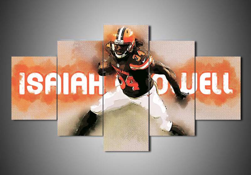 Cleveland Browns - Isaiah Crowell - Sport 5 Panel Canvas Art Wall Decor Cleveland Browns - Isaiah Crowell - Sport 5 Panel Canvas Art Wall Decor