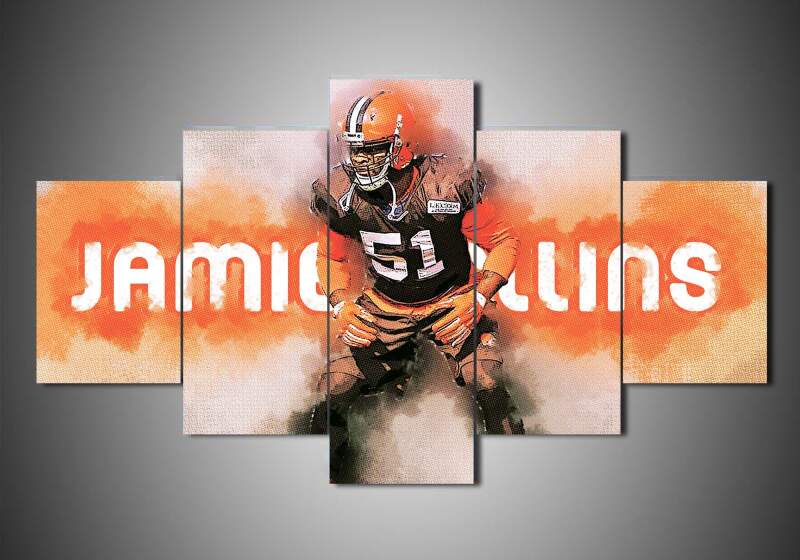 Cleveland Browns - Jamie Collins - Sport 5 Panel Canvas Art Wall Decor Cleveland Browns - Jamie Collins - Sport 5 Panel Canvas Art Wall Decor