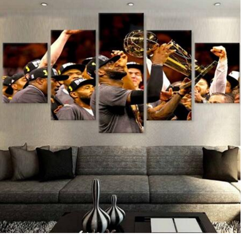 Cleveland Cavaliers Championship - Sport 5 Panel Canvas Art Wall Decor Cleveland Cavaliers Championship - Sport 5 Panel Canvas Art Wall Decor