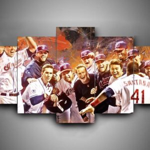 Cleveland Indians 2 - Sport 5 Panel Canvas Art Wall Decor