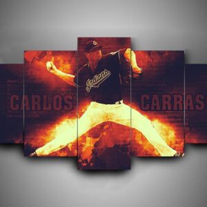 Cleveland Indians 3 - Sport 5 Panel Canvas Art Wall Decor